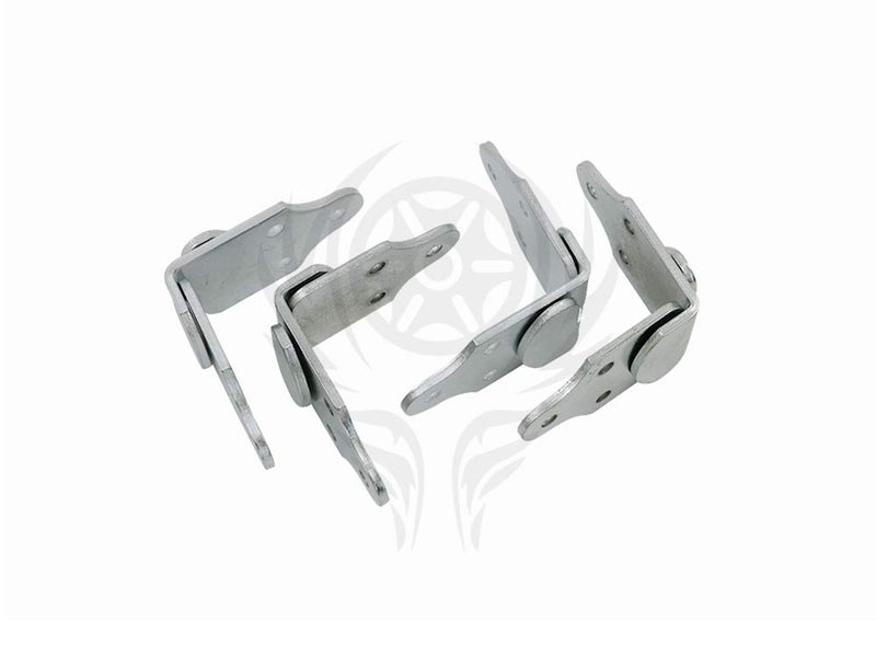 Harvards Chrome 8 PC Utility Trailer Rack Wood Panel Sides Stake Bed Gate Latch Corner Connector Stake Body (4 Corners) - Image 2